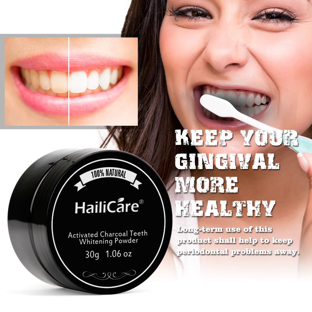 2x Natural Whitening Tooth Powder Activated Charcoal Toothpaste Oral Teeth Care