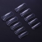 Quick Building Mold Tips Poly Gel False Nail Dual Forms Finger Extension 10 size
