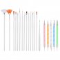 20 Pcs Nail Brushes Set Dotting Painting Drawing Nail Art Tools Polish Brush Pen