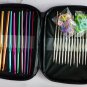 22pcs Mixed Colors Aluminium Crochet Hooks Knitting Needles Set Weave DIY Craft
