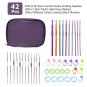 22pcs Mixed Colors Aluminium Crochet Hooks Knitting Needles Set Weave DIY Craft