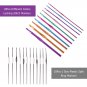 22pcs Mixed Colors Aluminium Crochet Hooks Knitting Needles Set Weave DIY Craft