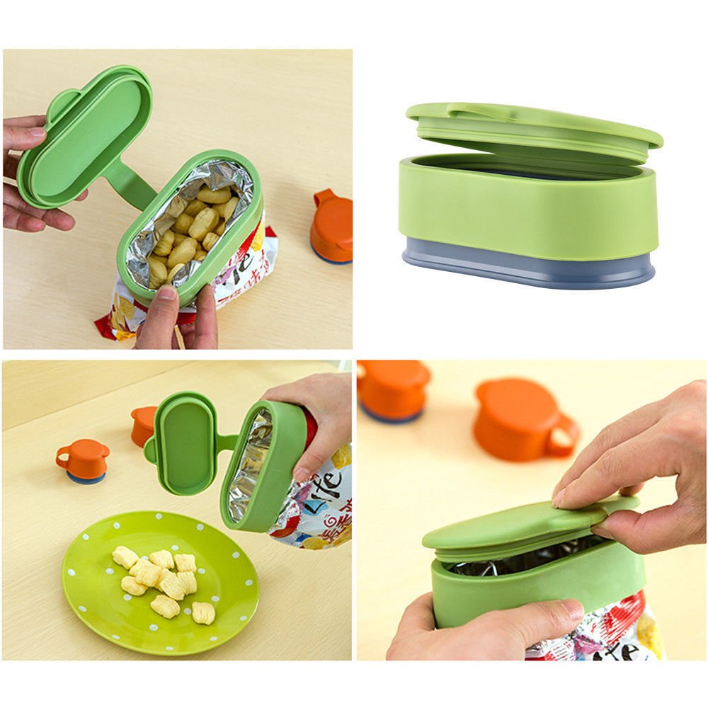 Plastic Food Kitchen Storage Preserver Sealing Screw Bag Cap Reusable Airtight