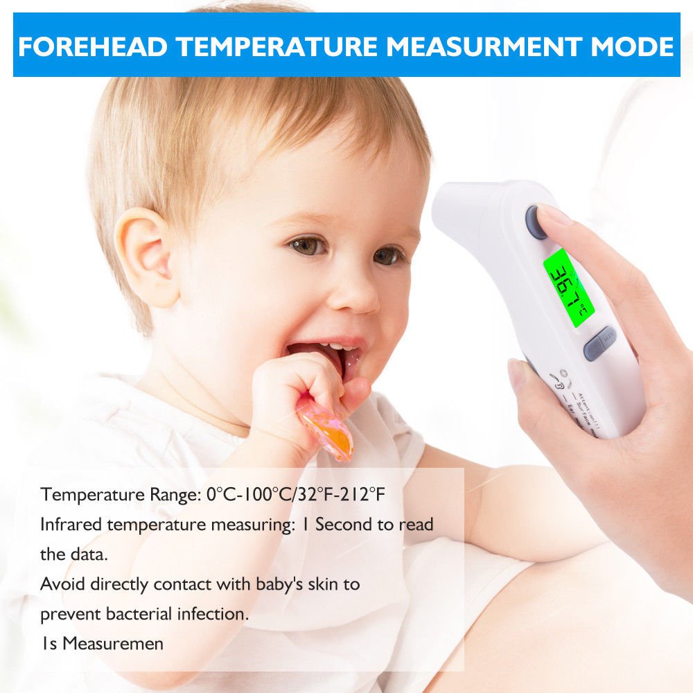Digital Thermometer Ear Forehead Temperature Infrared Forehead For Baby Adult