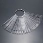 50Pc/Set False Nail Display Fan Practice Board Tips Polish UV Gel Decorate Clear