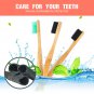 Natural Bamboo Wooden Handle Toothbrush Eco Friendly Charcoal Soft Bristles 3pcs