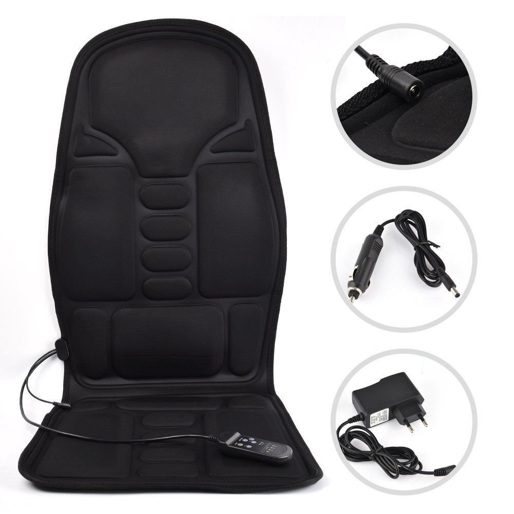 Electric Vibration Car Seat Cushion Massager Heat Cover Pad Car Chair Shaking