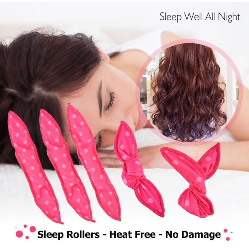 30pcs Pillow Hair Curlers DIY Magic Sponge Flexible Foam Soft Hair Rollers Tools
