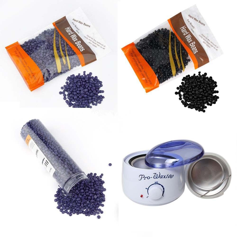 No Strip Depilatory Hard Wax Bean Body Bikini Remover Hot Film Waxing Machine