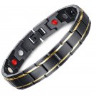 4in1 TITANIUM Bio Magnetic Energy Germanium Men Wrist Power Healthy Bracelet