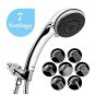 High Pressure 7 Spray Pattern Handheld Shower Head + Stainless Showerhead Hose