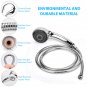 High Pressure 7 Spray Pattern Handheld Shower Head + Stainless Showerhead Hose