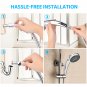 High Pressure 7 Spray Pattern Handheld Shower Head + Stainless Showerhead Hose
