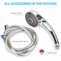 High Pressure 7 Spray Pattern Handheld Shower Head + Stainless Showerhead Hose