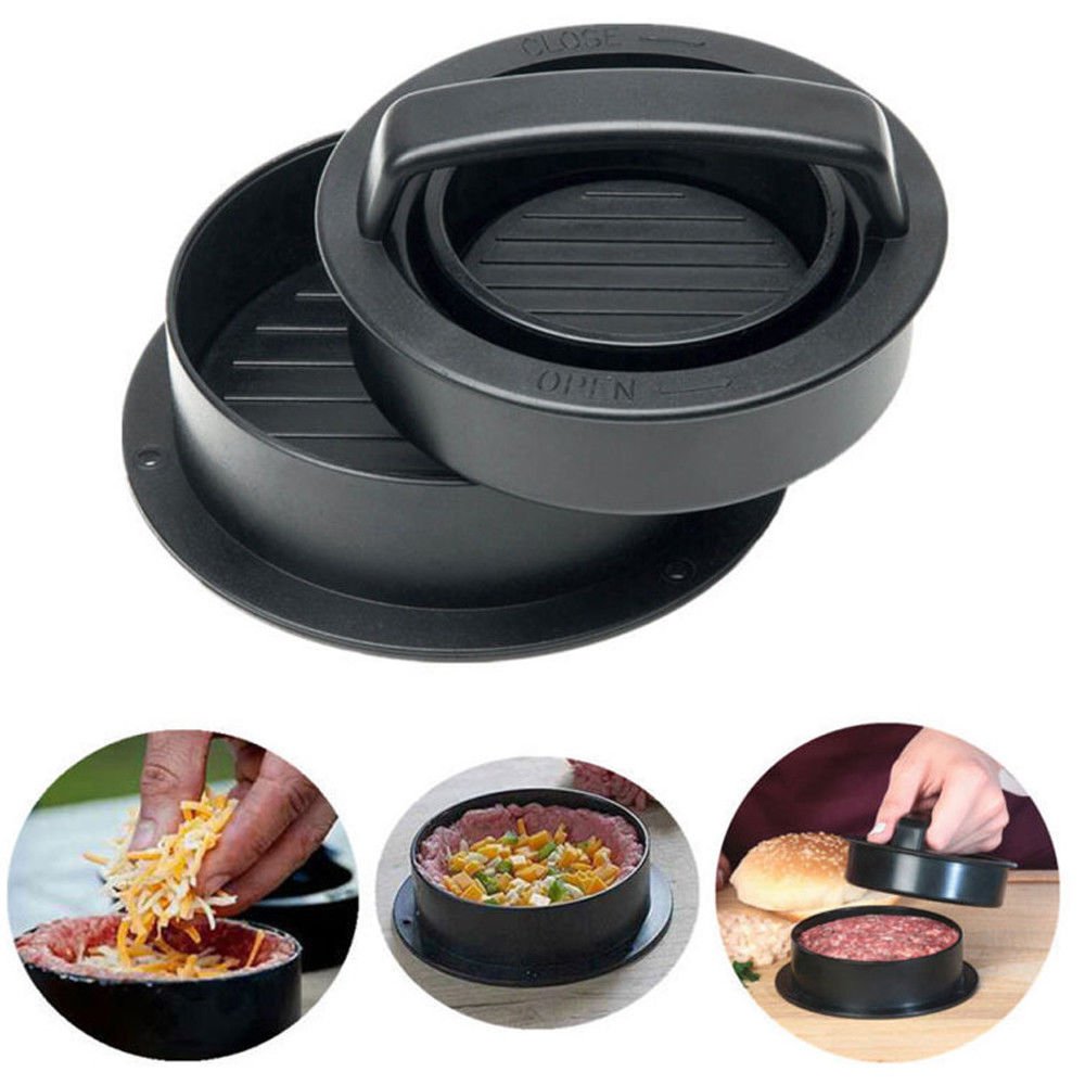 Non-Stick Cutlets Hamburger Press Mold Silicone Patty Stuffed Burger Maker Mould