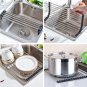 Roll Up Folding Over the Sink Dish Drying Rack Stainless Steel Kitchen Holder