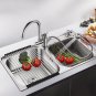 Roll Up Folding Over the Sink Dish Drying Rack Stainless Steel Kitchen Holder