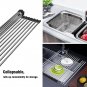 Roll Up Folding Over the Sink Dish Drying Rack Stainless Steel Kitchen Holder