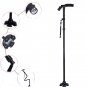 Aluminum LED Folding Crutches Handle Cane Elderly Climbing Walking Sticks Adjust