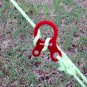 10PCS Camping Tent Cord Rope Fastener Guy Line Carabiner Hook Hanger Tightener