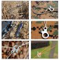 10PCS Camping Tent Cord Rope Fastener Guy Line Carabiner Hook Hanger Tightener