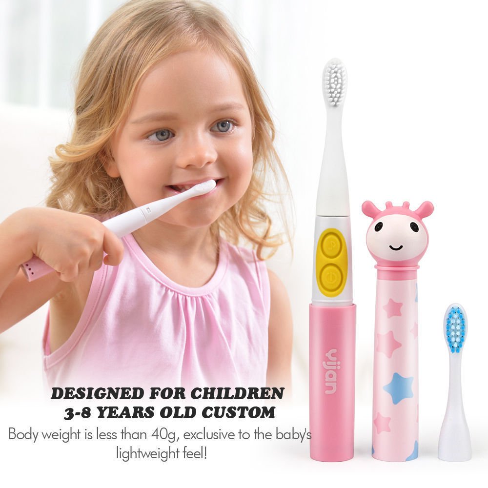 Yijan Children's Electric Toothbrush Battery Operated Kids Toothbrush