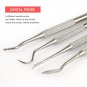 6pcs Stainless Steel Dental Lab Kit Dentist Surgical Mirror Teeth Pick Probe Set