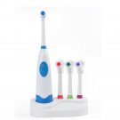 Rotary Electric Toothbrush Ultrasonic Sonic Waterproof Toothbrush +4 Brush Heads