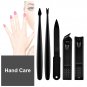 Professional Black Stainless Steel Nail Clipper Manicure tool Pedicure Set 15pcs