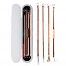 4pc Rose Gold Acne Extractor Remover Blackhead Pimple Needles Blemish Treatment