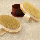 Natural Wooden Bristle Bath Shower Body Back Massage Dry Skin Brush Spa Scrubber