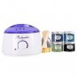 Hard Wax Warmer Hair Removal Kit - Warmer + Beans 4 Flavors+ 2 Bowls + Sticks