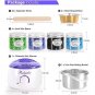 Hard Wax Warmer Hair Removal Kit - Warmer + Beans 4 Flavors+ 2 Bowls + Sticks
