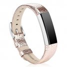 Rose Gold Genuine Leather Band Replacement For Fitbit Alta HR