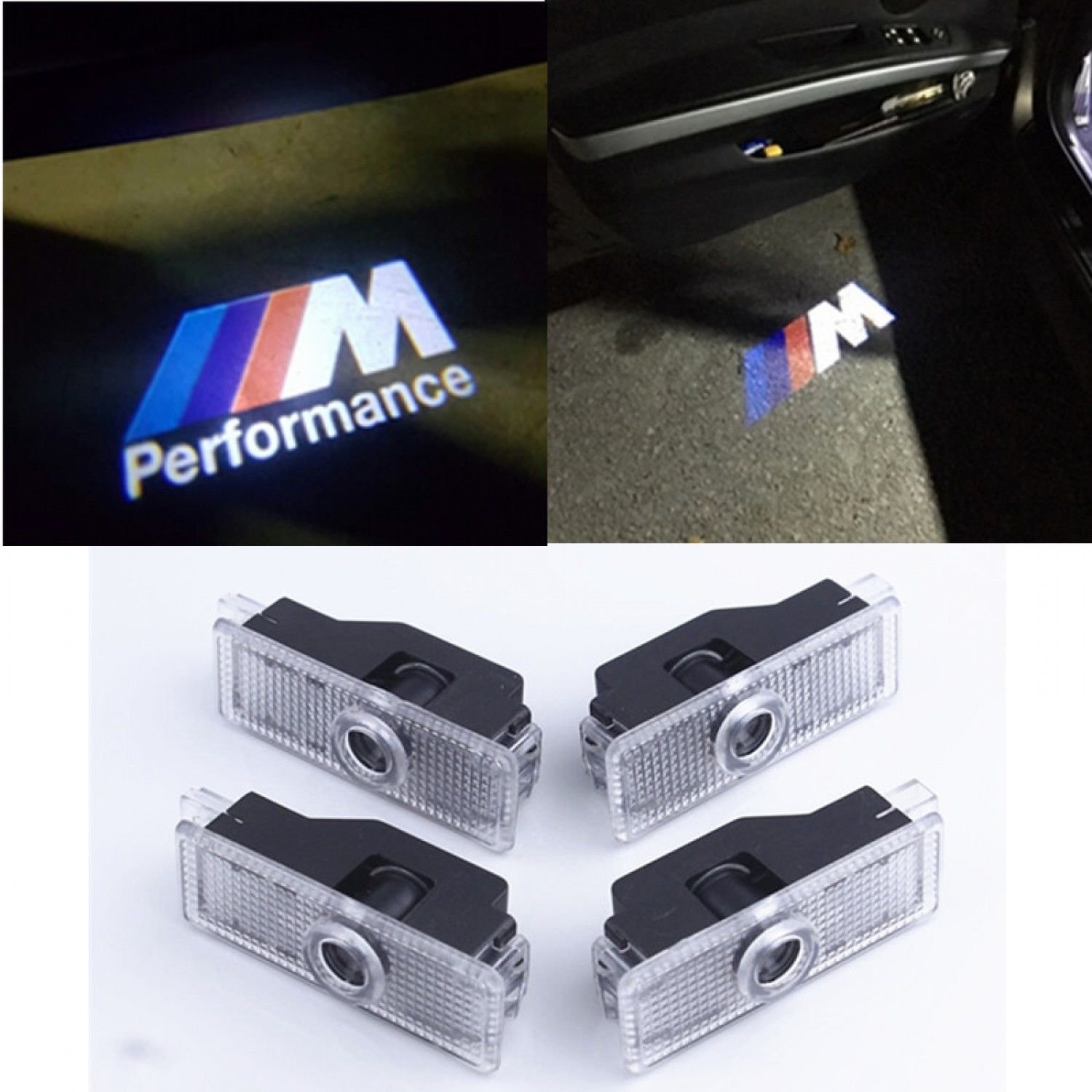 4PCS/SET BMW Puddle Lights Door Car Projector logo Shadow Laser M Sport New