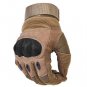 Hard Knuckle Military Tactical Gloves Adjustable Tan Men Motorcycle Motorbike(M)