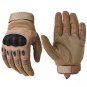 Hard Knuckle Military Tactical Gloves Adjustable Tan Men Motorcycle Motorbike(M)