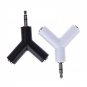 2 Pcs 3.5mm Male with 2 Female Stereo Audio Headphone Earphone Splitter Adapter