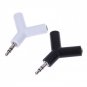 2 Pcs 3.5mm Male with 2 Female Stereo Audio Headphone Earphone Splitter Adapter