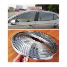 8mm / 39ft Auto Car Bright Silver Chrome Moulding Trim Bumper Strip Adhesive Set