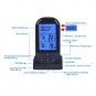 US Wireless WIFI Digital Dual Probe Barbecue Thermometer BBQ Oven Cooking Meat