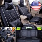 US Car PU Leather Seat Covers M Size 5-Seats Sedan Front+Rear+4 Pillows EGD SHIP