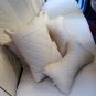 US Car L Size Beige PU Leather Seat Covers 5-Seat Front+Rear+Neck Lumbar Pillows