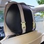US M Size Car SUV 5-Seat PU Leather Seat Covers Front+Rear+Pillows Beige Set EGD