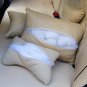 US M Size Car SUV 5-Seat PU Leather Seat Covers Front+Rear+Pillows Beige Set EGD