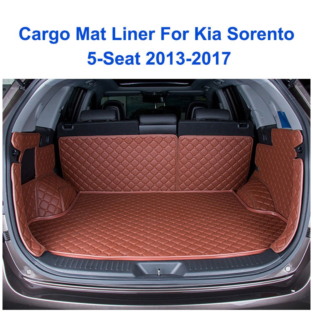 Car Cargo Trunk Boot Mats Liner For Kia Sorento 5-Seat 2013-2017 All-Weather Kit