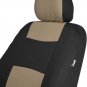 Durable S / M Size Car 5-Seats Beige Seat Cover Mesh Polyester Front +Rear Cover