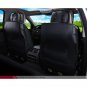 5-Seat SUV Car PU Leather Seat Covers S Size Front + Rear w/ 4 Pillows Black/Red