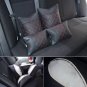 5-Seat SUV Car PU Leather Seat Covers S Size Front + Rear w/ 4 Pillows Black/Red