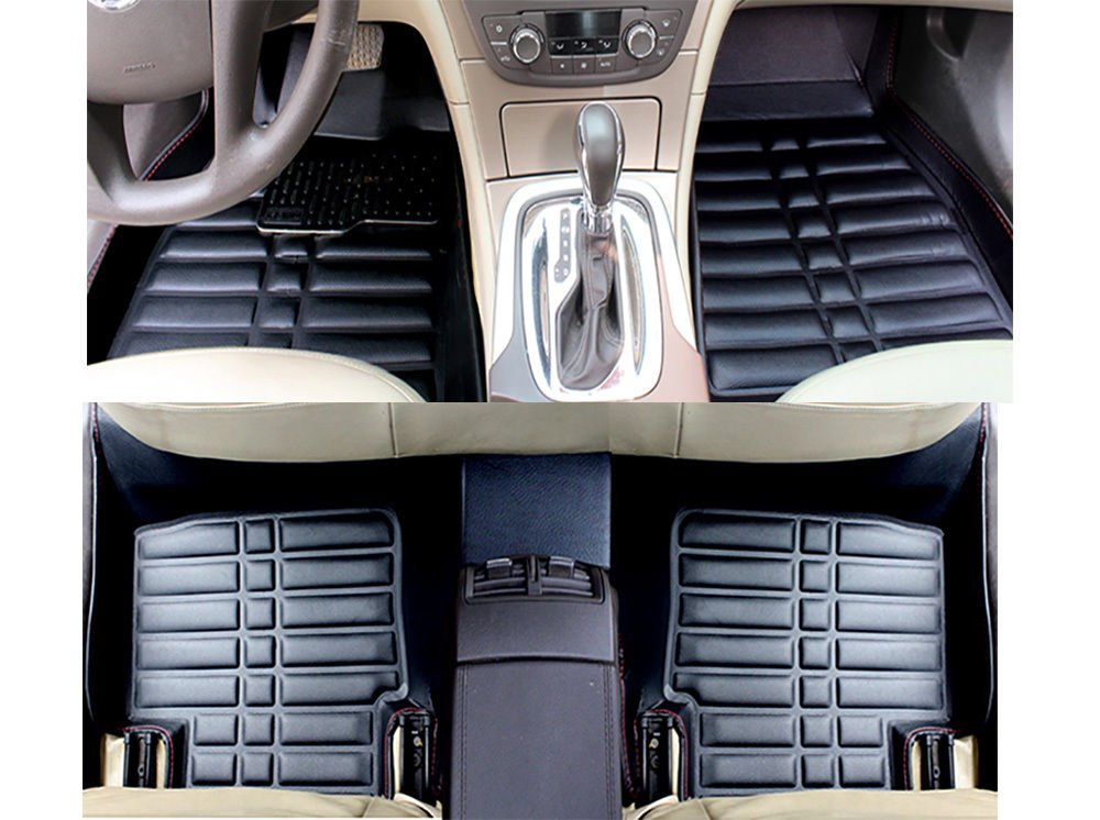 BLK Front+Rear Floor Mats FloorLiner For Mazda 6 M6 Atenza 2013-2016 All-weather